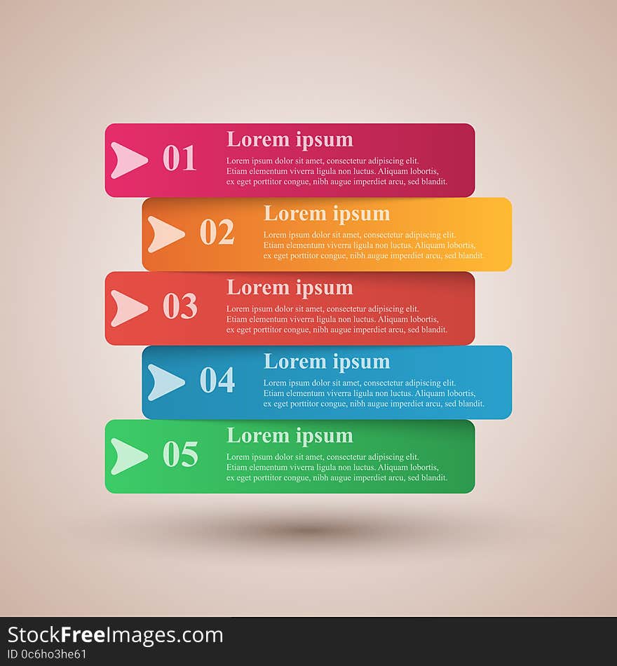 Abstract Box 3D Digital Illustration Infographic.