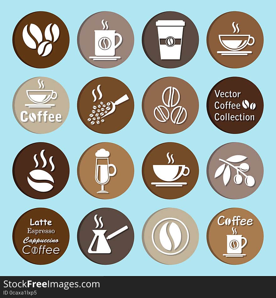 Vector collection: coffee icons