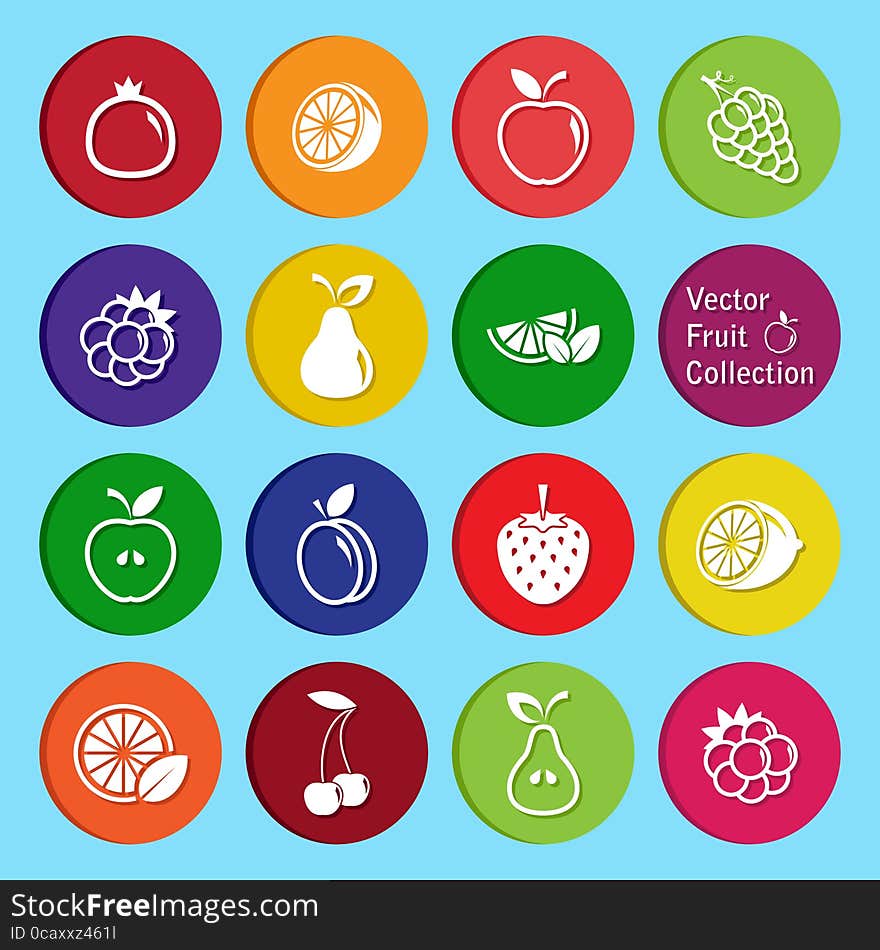 Vector collection of fruit icons