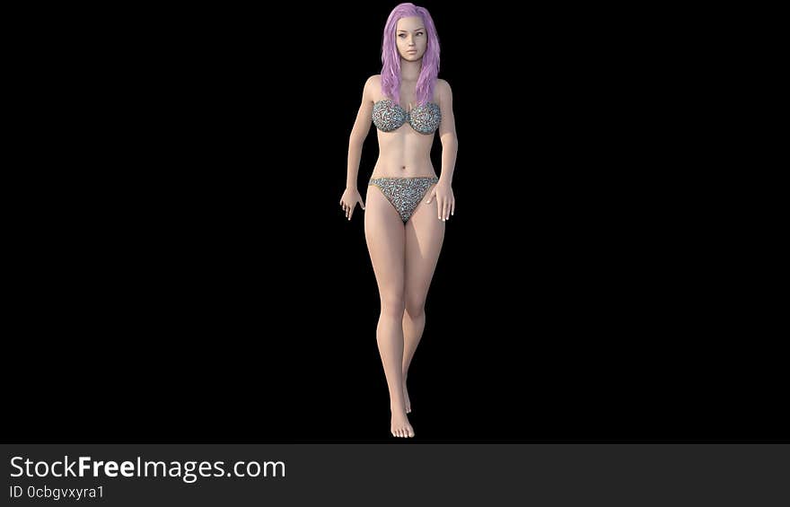 3D Render of Pose girl &x28;001&x29; made in Daz 3D Studio 4.9