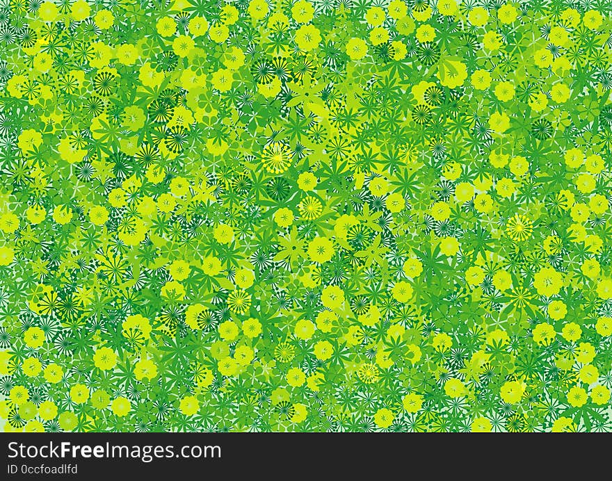 Green floral background