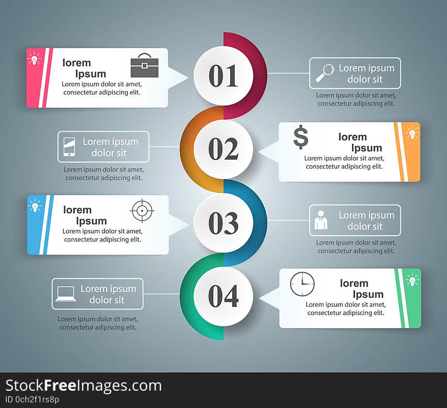 3D infographic design template and marketing icons.