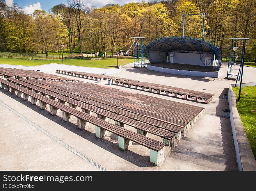 Concert in the open air playground