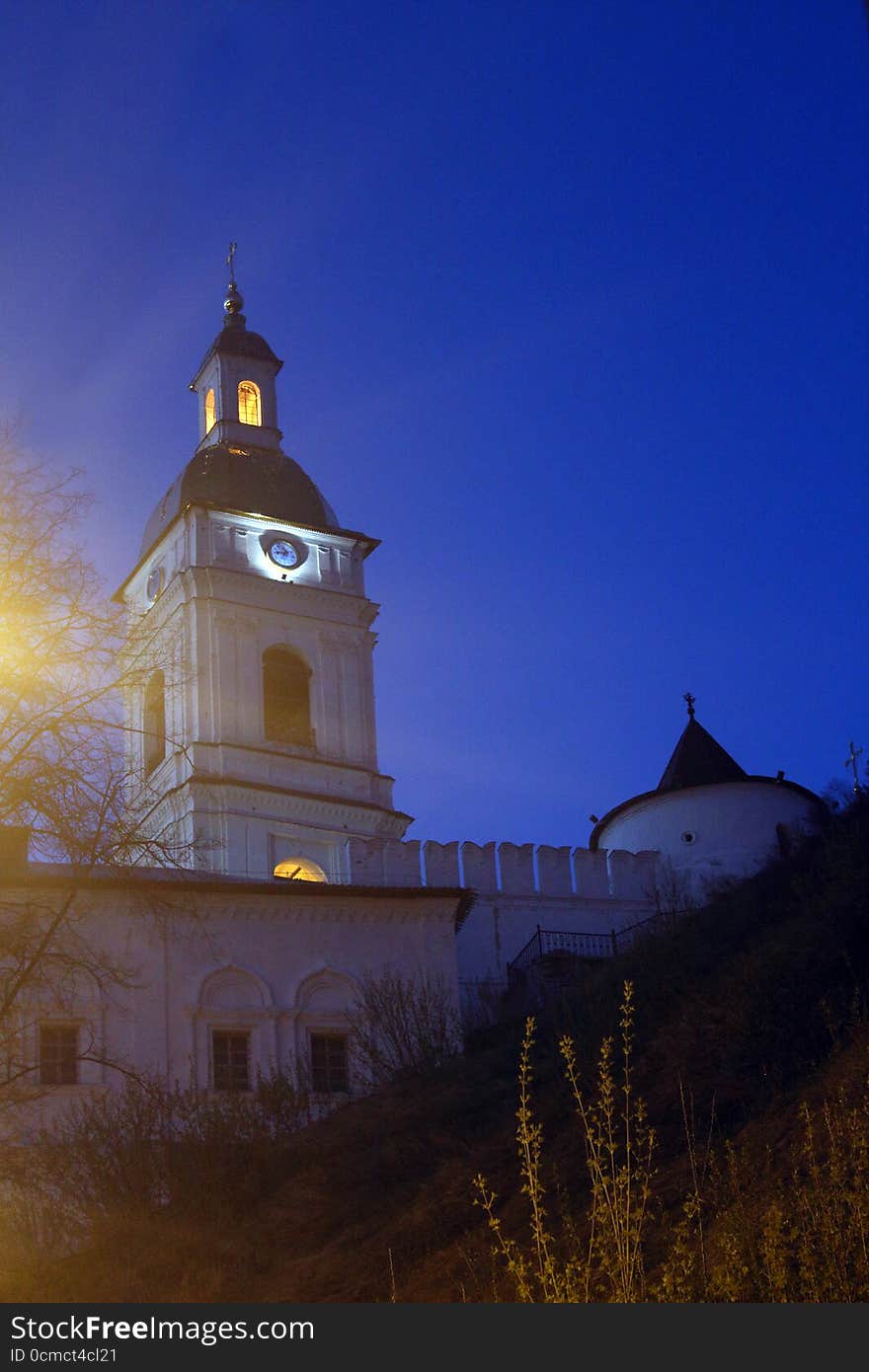 Bell tower of Uspensky cathedral of Tobolsk kremlin. Bell tower of Uspensky cathedral of Tobolsk kremlin