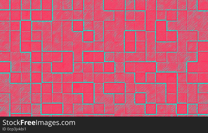 Colorful artistic tetris cubes background