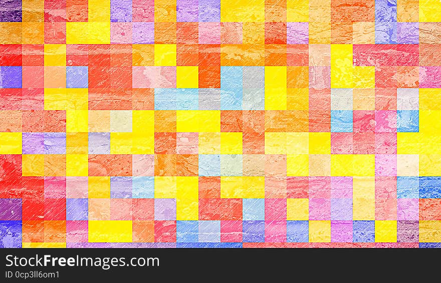 Beautiful colored mosaic background with cubes and scratch. Beautiful colored mosaic background with cubes and scratch