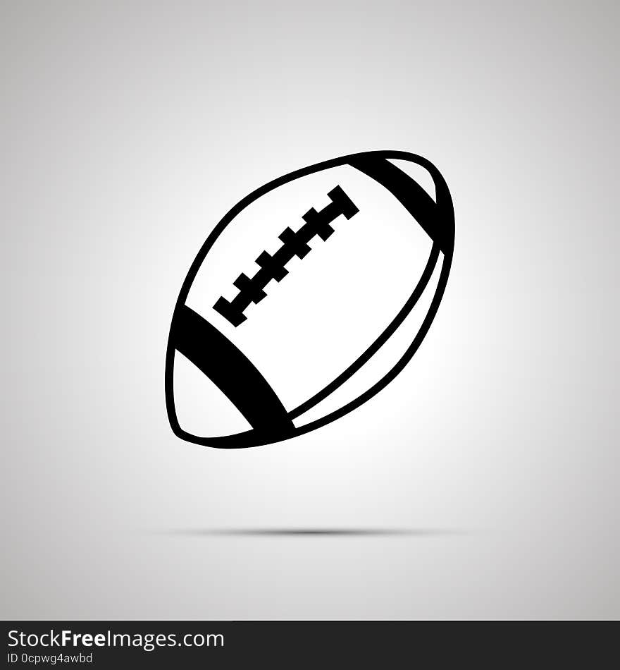 Rugby ball simple black icon