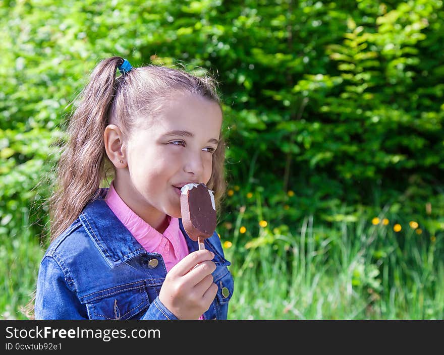 Girl Eating Ice Cream