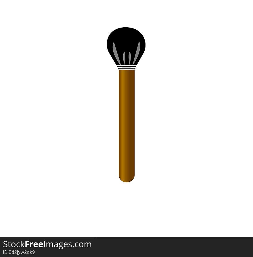 Vector illustration brush for makeup