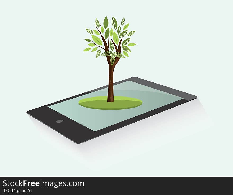 Eco Tablet With Tree