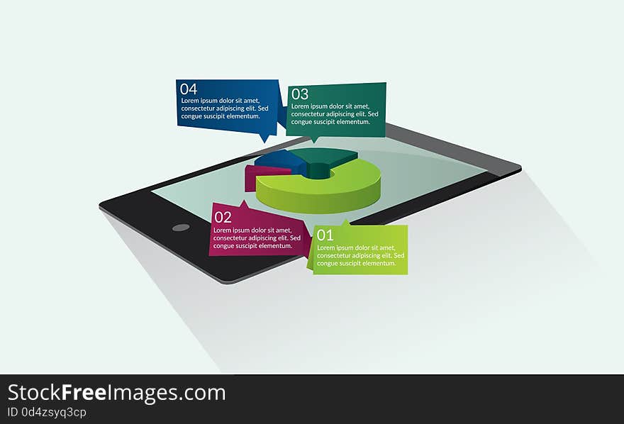 Tablet With Pie Chart