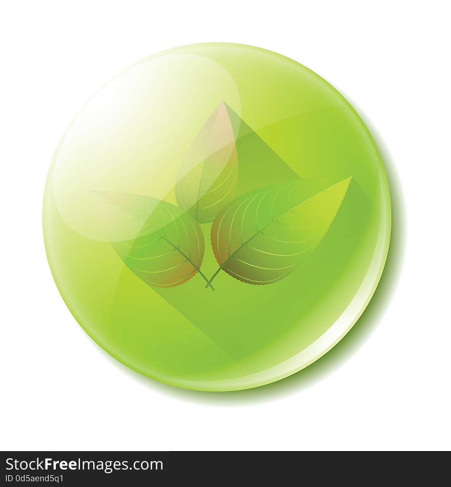 Green Leaves crystal icon