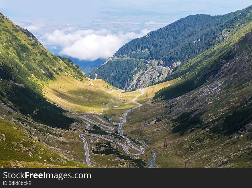 The beautiful Transfagarasan Road from Romania. The beautiful Transfagarasan Road from Romania