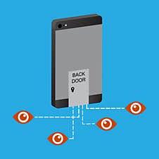 Phone Back Door Hack Royalty Free Stock Image