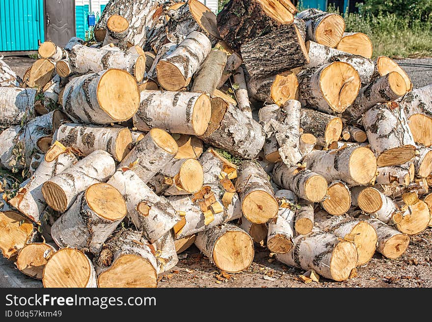 Chopped Birch Logs