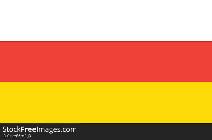 Flag Of Northern Ossetia Vector Icon Illustration