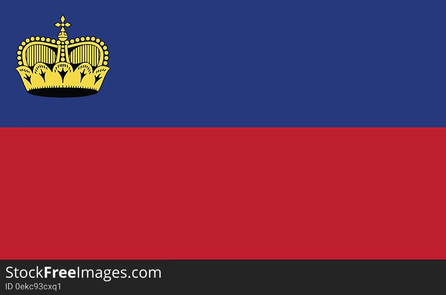 Flag of liechtenstein vector icon illustration