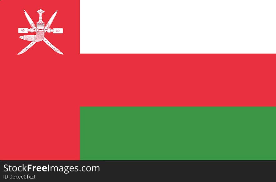 Flag of oman vector icon illustration eps10