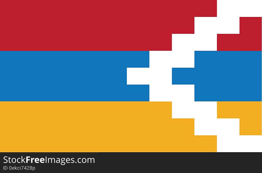 Flag of nagomo-karabakh vector icon illustration eps10