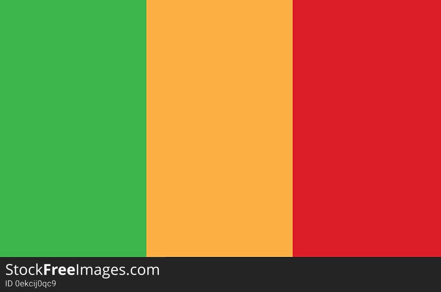 Flag of mali vector icon illustration