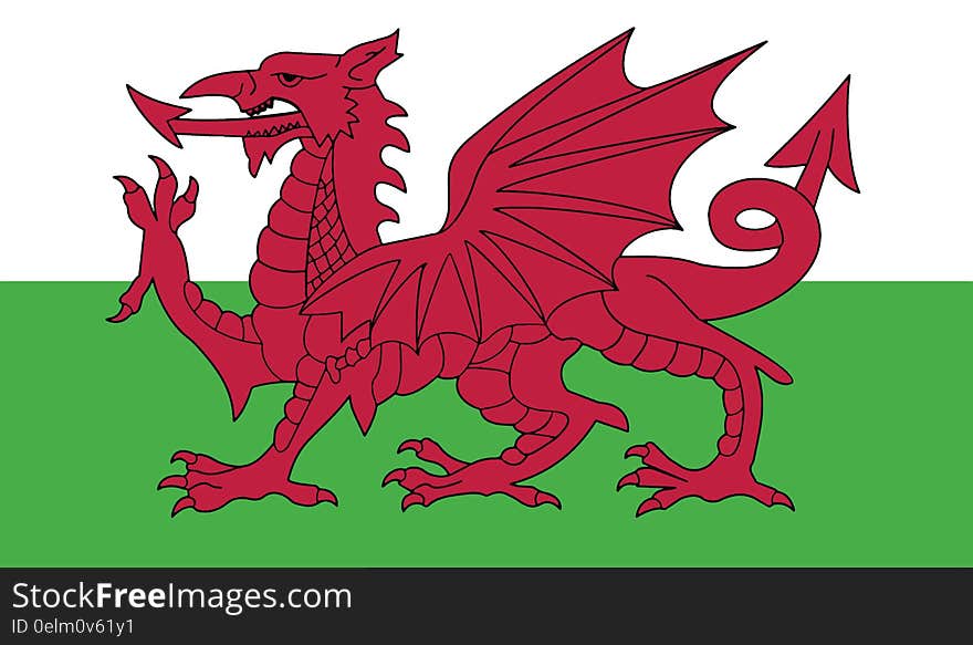 Flag of wales vector icon illustration eps10