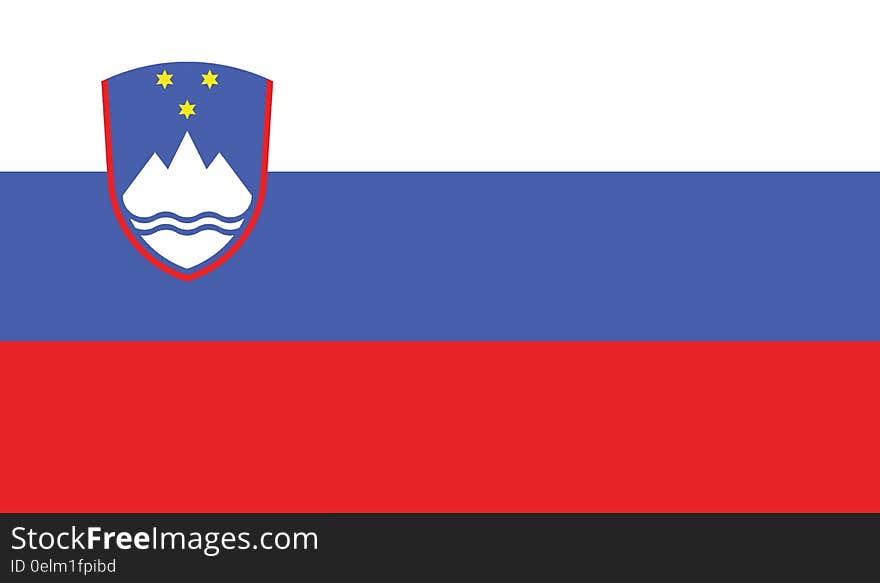 Flag of slovenia vector icon illustration eps10