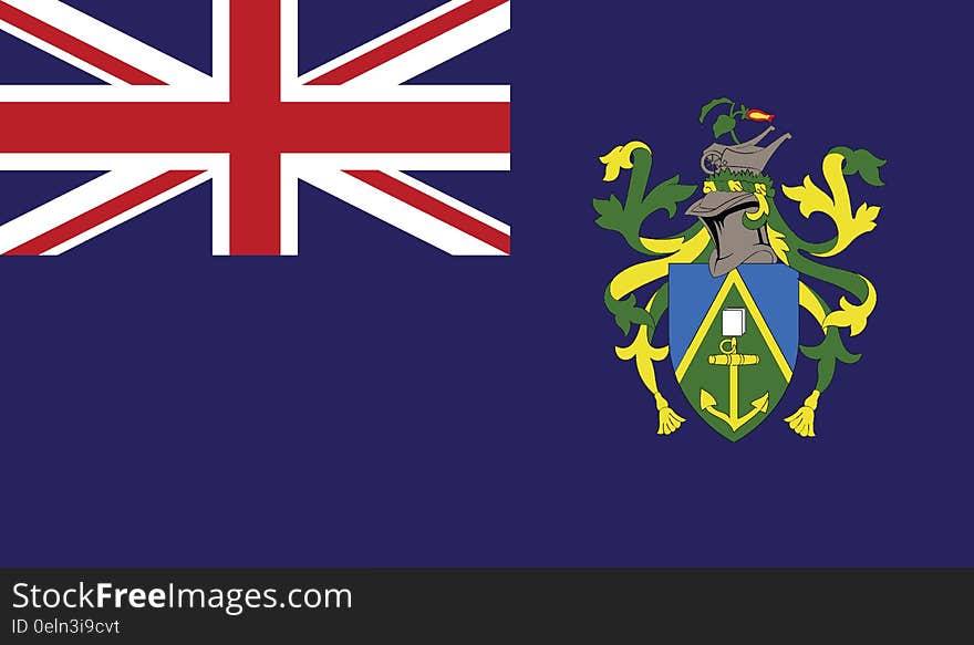 Flag of pitcairn islands vector icon illustration