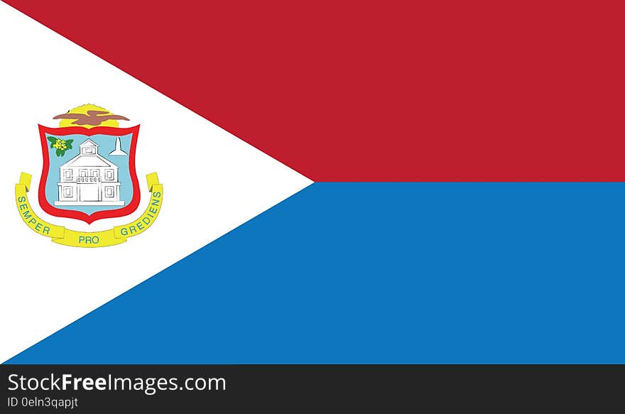 Flag of saint martin vector icon illustration