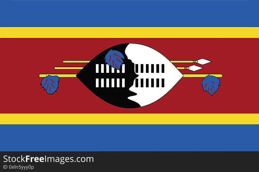 Flag of swaziland vector icon illustration eps10