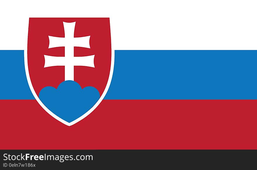 Flag of slovakia vector icon illustration