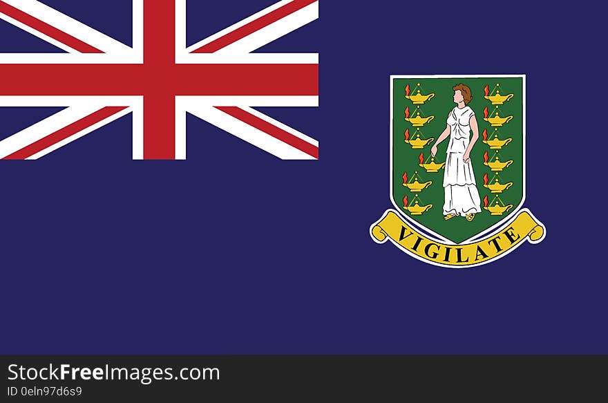 Flag of virgin island uk vector icon illustration