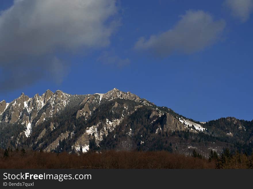 Clouds and snow on mountains