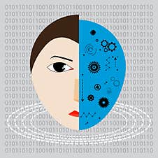 Technology Of Future, Fusion Of Human. Stock Images