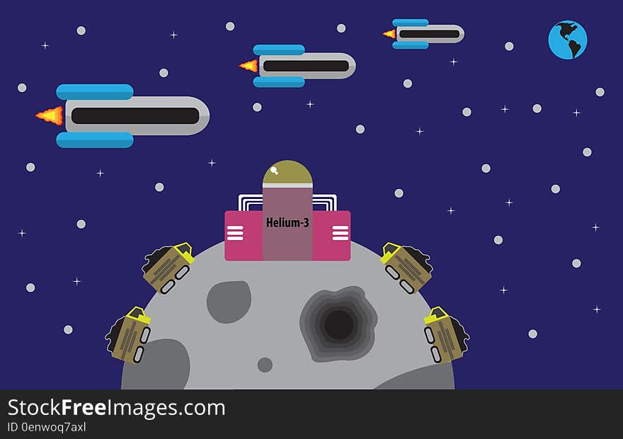 Near future, Helium transport from Moon to Earth