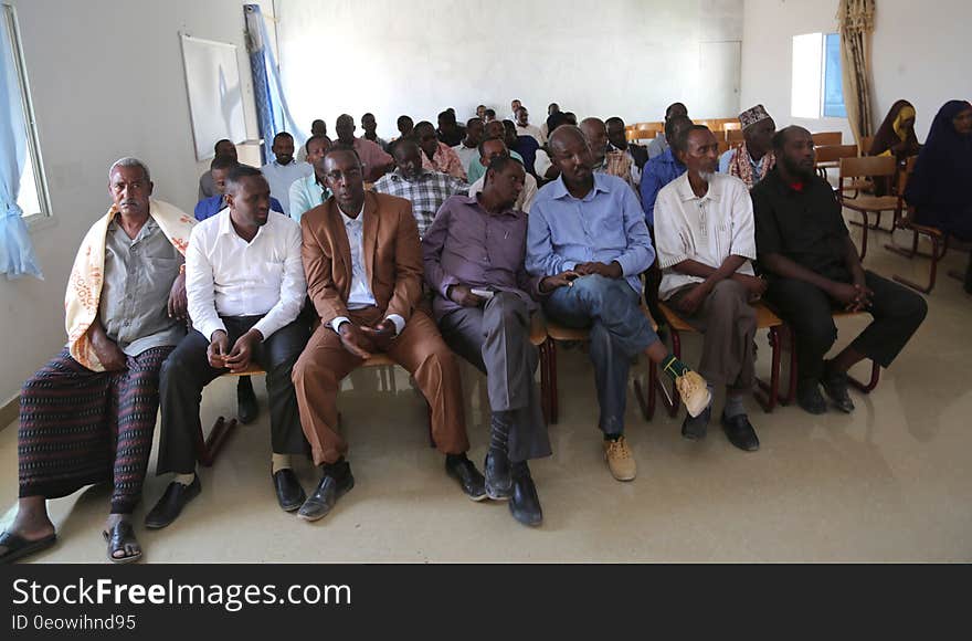 Delegates wait to vote during the electoral process to choose members of the Lower House of the Somali federal Parliament in Garowe, Somalia on November 23, 2016. AMISOM Photo. Delegates wait to vote during the electoral process to choose members of the Lower House of the Somali federal Parliament in Garowe, Somalia on November 23, 2016. AMISOM Photo