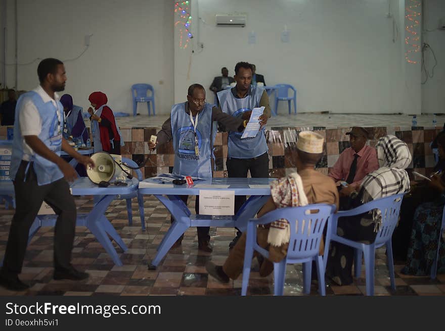 Election officials count delegates&#x27; votes during Somalia&#x27;s process to pick members of parliament in Mogadishu, Somalia, on December 6, 2016. Somalia is currently electing members to the House of the People, who will then go on to elect Somalia&#x27;s new president along with the Upper House of parliament. AMISOM Photo / Tobin Jones. Election officials count delegates&#x27; votes during Somalia&#x27;s process to pick members of parliament in Mogadishu, Somalia, on December 6, 2016. Somalia is currently electing members to the House of the People, who will then go on to elect Somalia&#x27;s new president along with the Upper House of parliament. AMISOM Photo / Tobin Jones