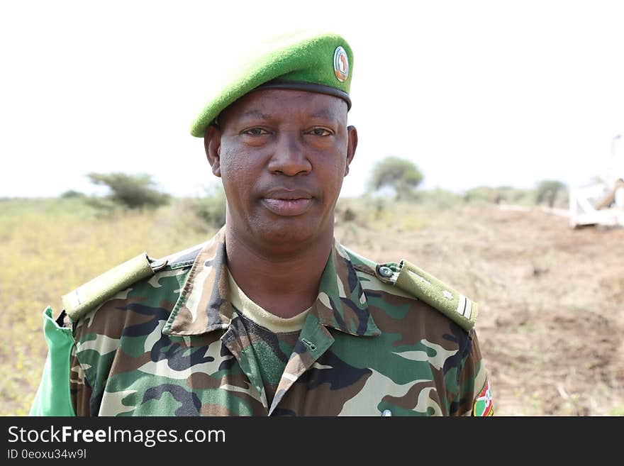 General Venuste Nduwayo overlooks heavy machinery, operated by the African Union Mission in Somalia, operating on the roads around the town of Jowhar during Operation Antelope, which aims to make the roads to the area more accessible. AMISOM Photo. General Venuste Nduwayo overlooks heavy machinery, operated by the African Union Mission in Somalia, operating on the roads around the town of Jowhar during Operation Antelope, which aims to make the roads to the area more accessible. AMISOM Photo