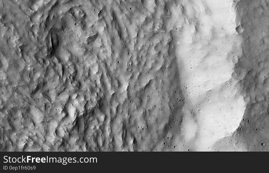 Landscape on surface of Mars in black and white. Landscape on surface of Mars in black and white.