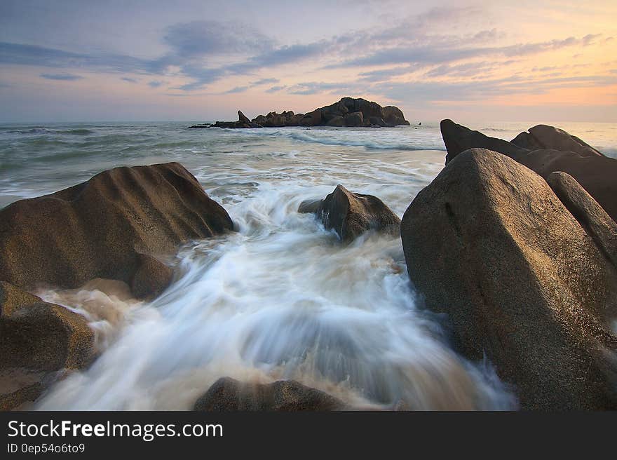 Flowing River and Sea Stream