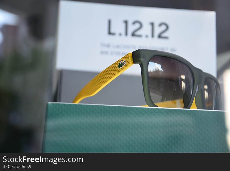 Lacoste Yellow Black Sunglasses