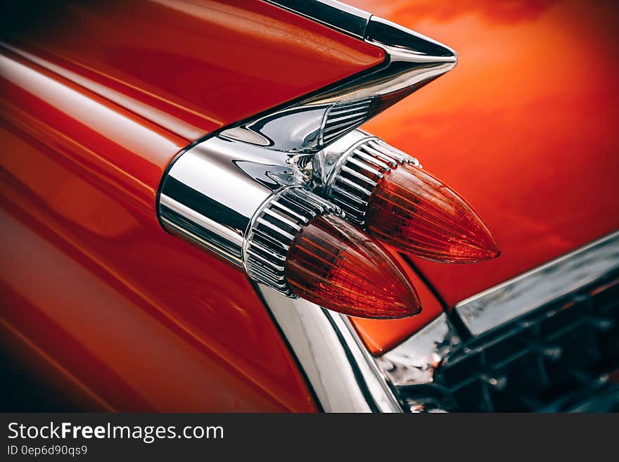 Silver and Red Vintage Tail Lights