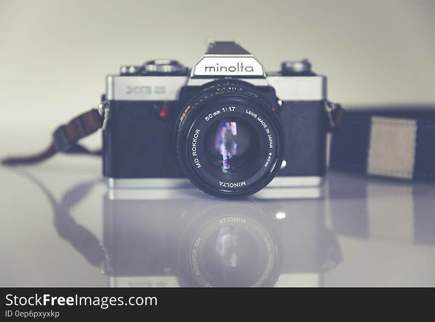 Panorama Photography of Black and Grey Minolta Camera