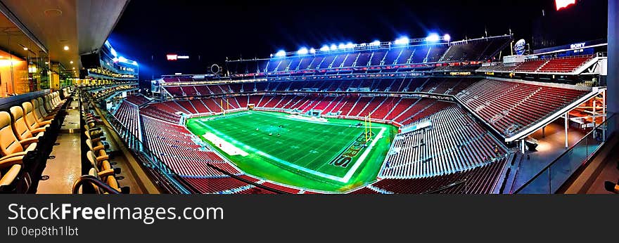 Football Stadium during Night