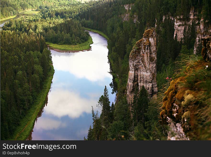 Photography of Mountain and River