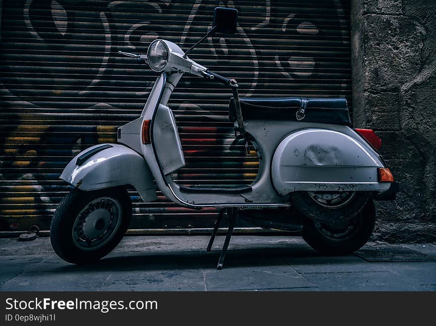 Gray Motor Scooter