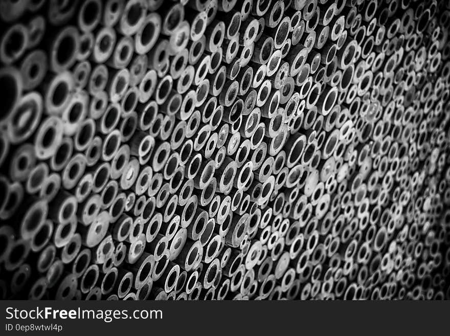 Close up of bamboo poles in abstract black and white background. Close up of bamboo poles in abstract black and white background.