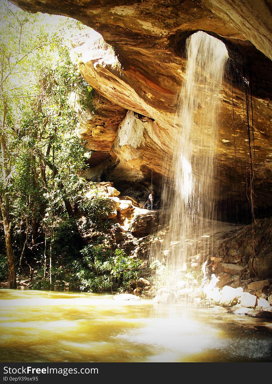 Fountain in Cave during Dayrtime