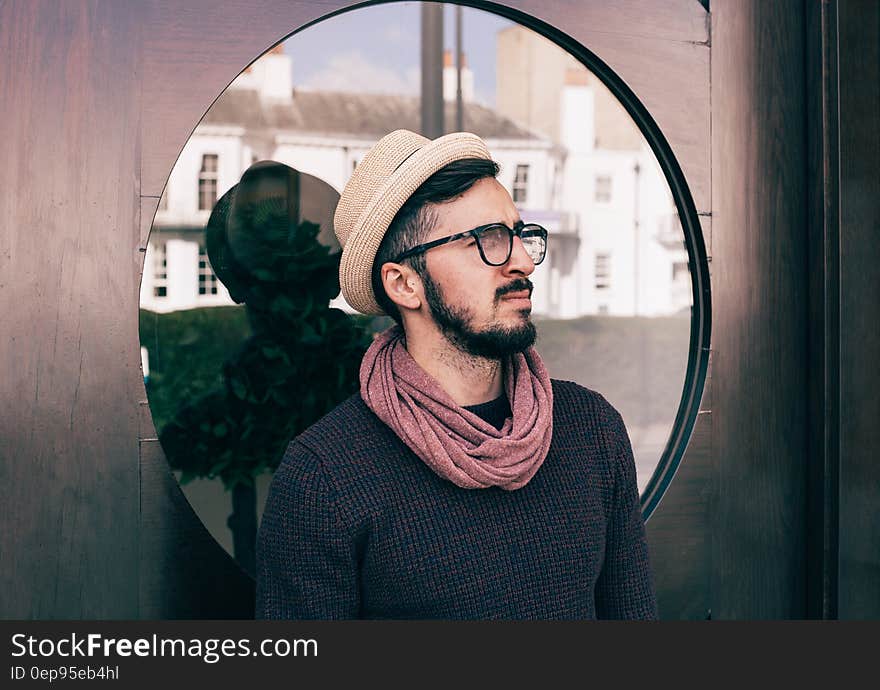 Man Wearing Brown Fedora Hat Photo