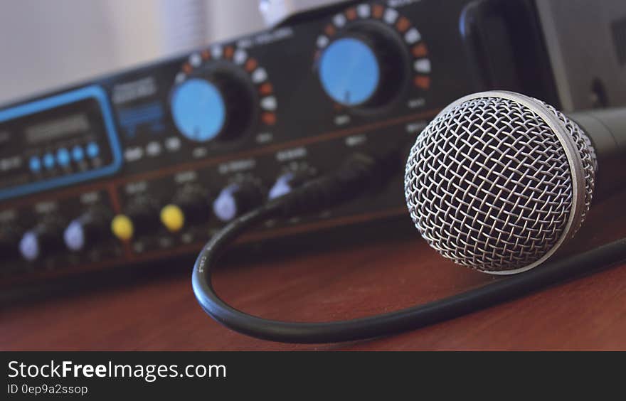 Tilt Shift Photography of Microphone