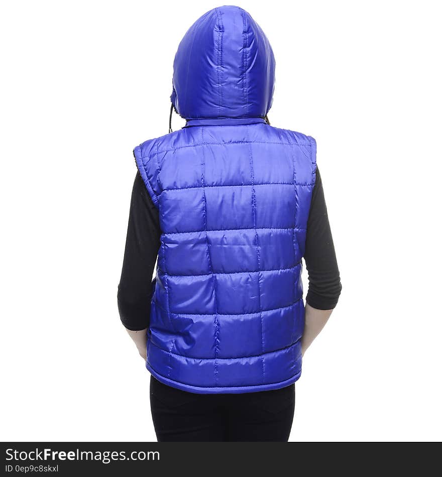 Blue Bubble Vest Hoodie